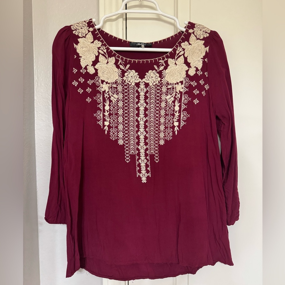 Andree by Unit Deep Red Blouse